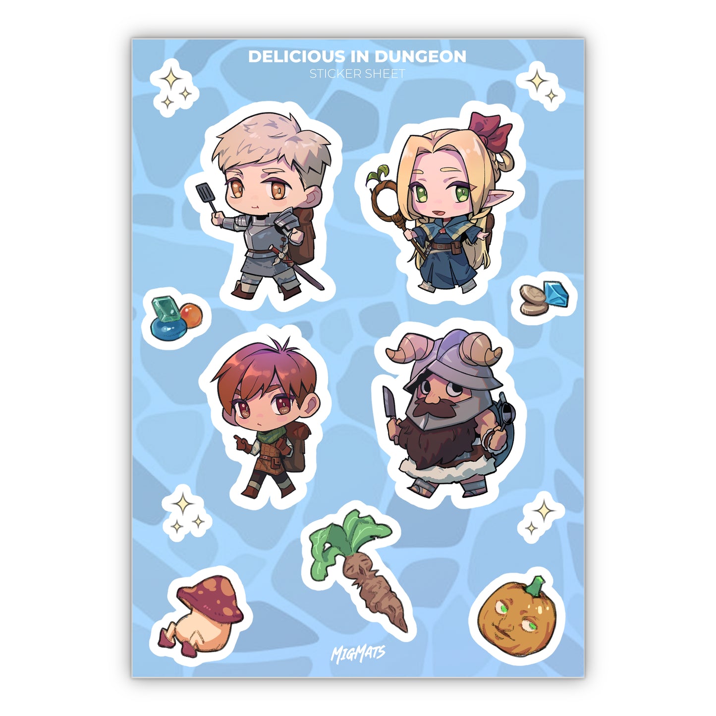 Delicious in Dungeon Sticker Sheet