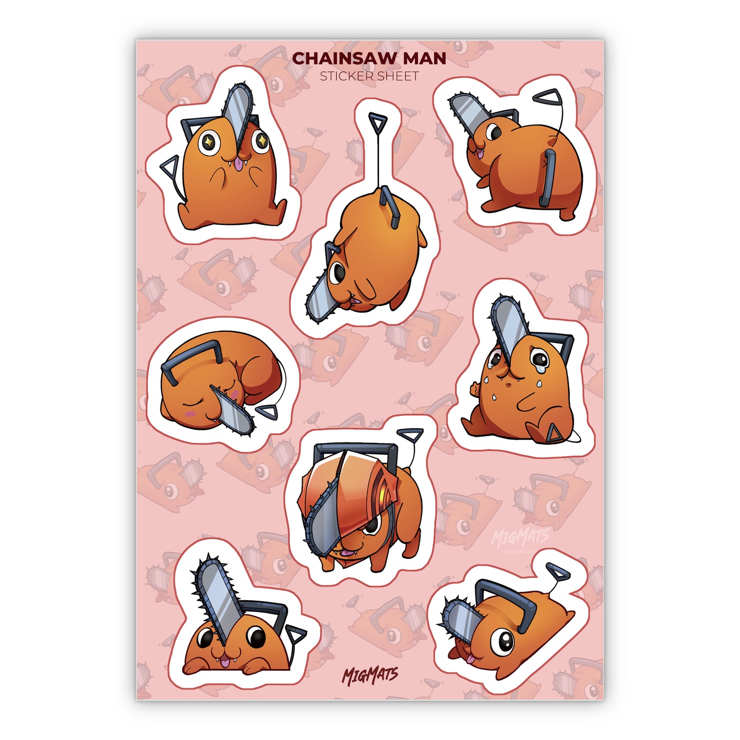 Pochita Sticker Sheet