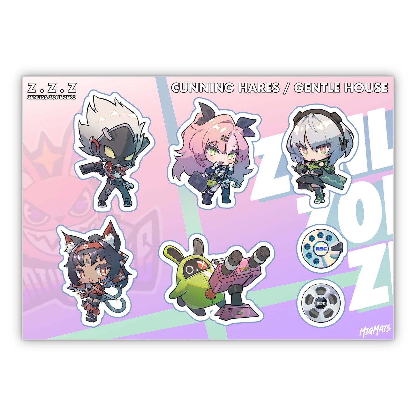 Cunning Hares Sticker Sheet