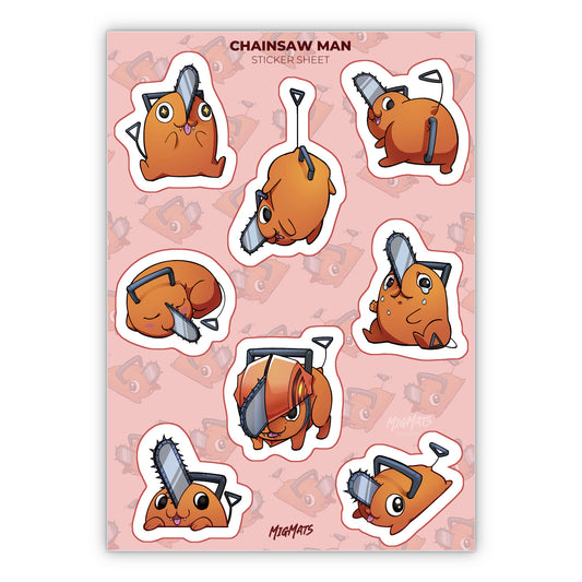 Pochita Sticker Sheet
