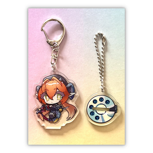 Orphie & Captain Magus Standee Keychain